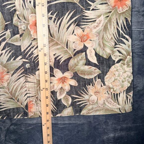 Cooke Street Mens XL Hawaiian Shirt Tropical Floral Aloha Pineapple Button Up - Picture 4 of 5